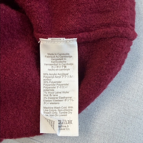 J. Crew Factory Rich Burgundy Long Sleeve Sweater Dress - Picture 7 of 7